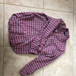 Ralph Lauren Pink, Blue Checkered Long Sleeve